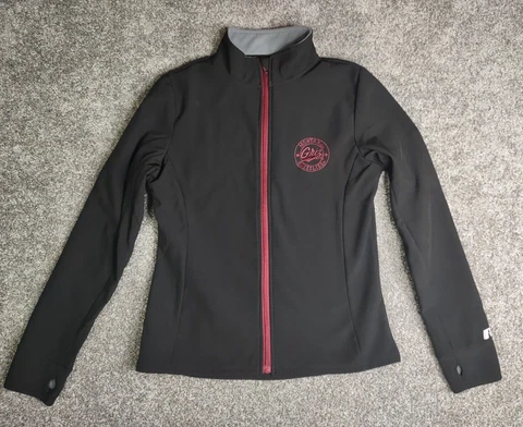 Montana Grizzlies Jacket Women Medium Zip- up Lined Thumbholes Russell NCAA Griz Cover