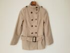 ❤️ Size 6 NEXT PETITE beige smart soft shell pea trench jacket coat