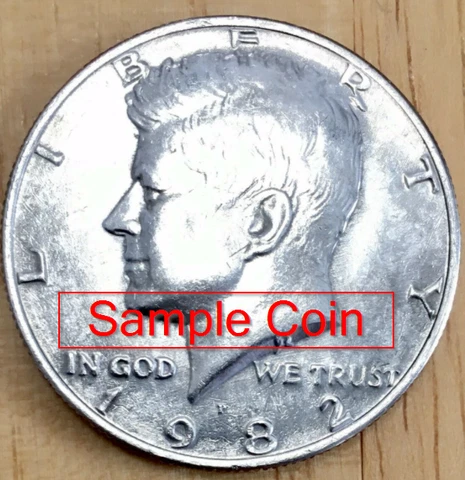 1982P John F Kennedy Half Dollar Coin Circulated Fifty Cents *Free Shipping* Cover