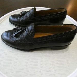 Mocassini da uomo Johnston & Murphy Domani 6921 in nappa scarpe a coda di rondine in pelle nera - Foto 1 di 10