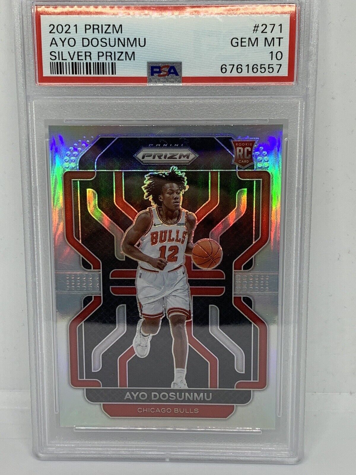 2021 Panini Prizm Ayo Dosunmu - ROOKIE - SILVER PRIZM - #271 - PSA 10 GEM MINT