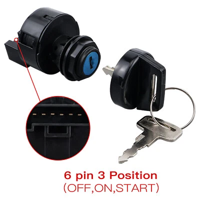 Starter Ignition Key Switch Kit for Polaris ATP 330/500 04-05 Ranger 800 10-17 - Image 1 of 4