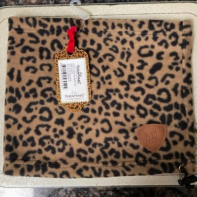 Horseware Ireland Leopard Print Soft Plush Fleece Neck Warmer, NWT Foto 1 de 4