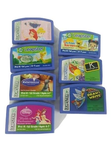 LEAPFROG Leapster Game Cartridges Lot of 7 Disney, Write, draw Pre-K thru 1st - Picture 1 of 7