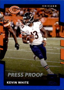 2017 DONRUSS BLUE PRESS PROOF BASE #132 KEVIN WHITE CHICAGO BEARS 