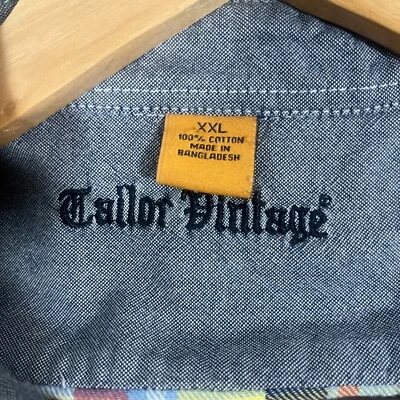 Taylor Vintage Franela Hombre XXL Manga Larga Abotonada Suave Informal 100% Algodón Foto 1 de 4