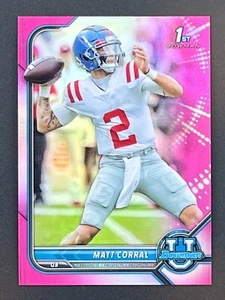 MATT CORRAL 2021-22 Bowman U 1st Pink Refractor #5 Ole Miss Rebels - Bild 1 von 2