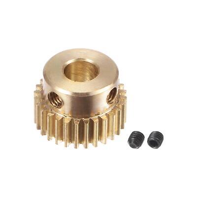 0.5 Mod 28T 5mm Bore 15mm Outer Dia Brass Motor Rack Pinion Gear With Screws • 6.91£