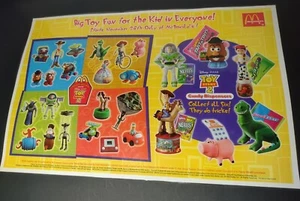 Letrero de 2 McDonald's Toy Story 1999 de doble cara - Imagen 1 de 6