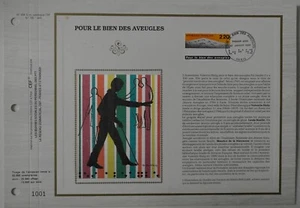 Feuillet CEF 1er jour 934 Soie 1989 Pour le bien des Aveugles - Picture 1 of 1