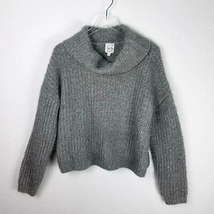 Hippie Rose Sweater XL Gray Turtle Neck Gray New With Tags Women's - Picture 1 of 10