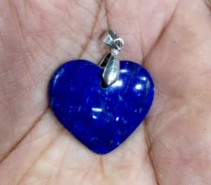 A+ Very Beautiful Quality Natural Lapis Lazuli heart shape Pendant - Picture 1 of 4
