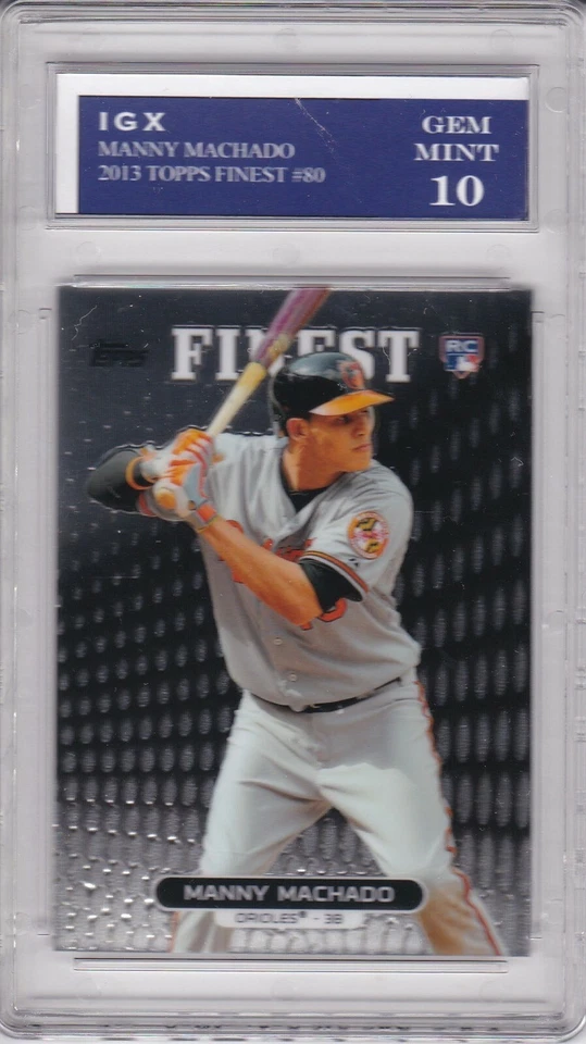 MANNY MACHADO ROOKIE CARD 2013 Topps Finest $$ Baseball RC GEM MINT 10 GRADED! - Image 1 of 1