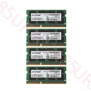 Crucial 32GB 16GB 8GB 4G DDR3L 1600MHz PC3L-12800S 204Pin1.35V Laptop Memory LOT - Picture 1 of 14