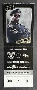 Biglietto Stub 2024 Denver Broncos vs Las Vegas Raiders 24/11/24 Major Raider come nuovo! - Foto 1 di 2