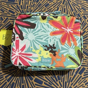 Thirty One Insulated Cooler Bag Green Flowers Daisy Craze Zipper Lunch Carrier - Picture 1 of 11