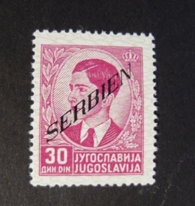 GERMANIA,GERMANY,SERBIA REICH 1941" F. SVR SERBIEN in diagonale" 30d lilla MNH** - Imagen 1 de 1