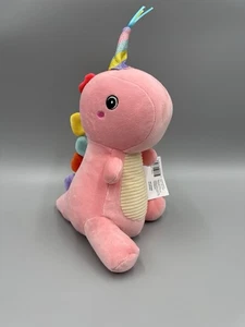 Walmart Pink Dinosaur Plush 10” Stuffed Animal In Birthday Hat - Picture 1 of 10