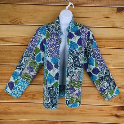 Chaqueta Blazer Alfred Dunner Frente Abierto Mujer Talla 14 Multicolor Floral Poliéster Foto 1 de 4