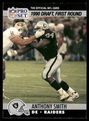 Anthony Smith 1990 Pro Set Football #679 - Los Angeles Raiders - Image 1 of 2