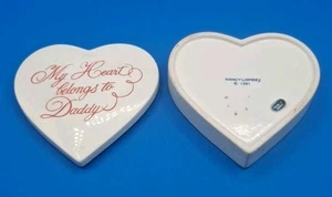 Vintage Nancy Lopez herzförmige Schmuckschatulle "My Heart Belongs To Daddy" 1981 - Bild 1 von 8