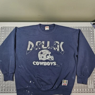 Sudadera De Colección Dallas Cowboys XL Nuez moscada 93 Azul Fútbol Años 90 Grunge NFL Cuadrada Foto 1 de 4