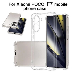 Clear Four-Corners Shockproof TPU Case for Xiaomi Poco F7 5G Protective Cov GXS - Picture 1 of 13
