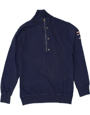 PEPE JEANS Hombres Calce Regular Cremallera Cuello Sudadera Jersey Mediano Azul Marino AV20 Foto 1 de 4