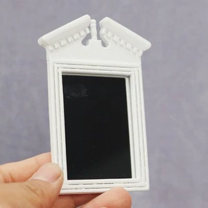 Mini White Mirror Model Micro Scene Home Accessory Miniature for Dollhouse - Zdjęcie 1 z 12