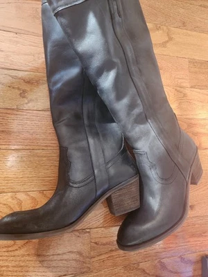 NUEVAS Botas de Vaquero Guess Vintage Para Mujer Cuero Suave Negras Talla 10.5 Foto 1 de 4