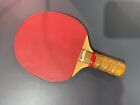 Vintage Lotto Table Tennis Paddle In 70S Vinyl Case Leather Handle Vg