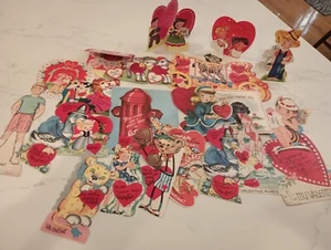 Vintage Valentine Day Cards 40's/50's Girls & Boys Lot of 25 + - Picture 1 of 16