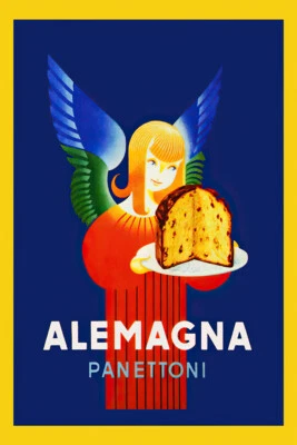 Póster Angel Panettoni Alemagna Pan Italia Arte Vintage Pared Habitación - PÓSTER 20x30 Foto 1 de 4