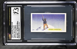 1957 Sweetule Junior Service Famous Sports Records #25 Sir Edmund Hillary CSG7.5