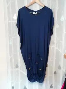 BLAUES KOKONKLEID VON RUTZOU NEU MIT ETIKETT - GRÖSSE S (10-12) - Bild 1 von 7