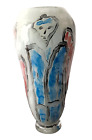 Fantastic Thor Bueno Abstract Art Glass Vase Signed & Dated 1988 - 10-3/4