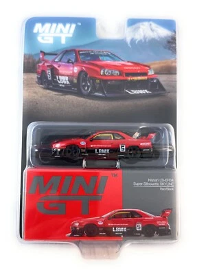 MINI GT 1:64 LBWK LIBERTY WALK NISSAN LB-ER34 SUPER SILHOUETTE Model MGT00843-1H - Image 1 of 4