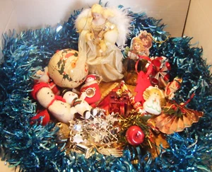Lote de 20 Adornos de Árbol Decoraciones Kitsch Navidad Vintage Trabajo Surtido Retro - Imagen 1 de 10