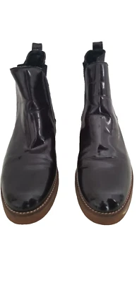 Botines Zara, charol (borgoña) suela/talón de goma, talla EU (40) US 9 Foto 1 de 4