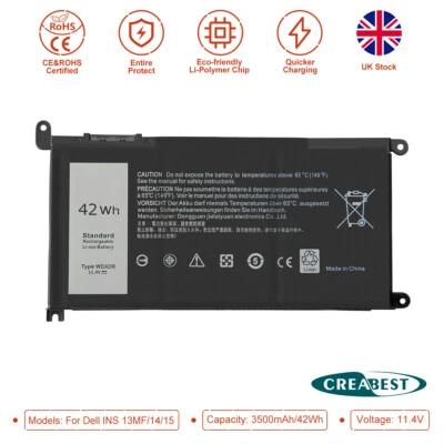 3500mAh 11.4V Battery For Dell Inspiron 13-5000 13-7000 15-5000 15-7000 17-5000 - Image 1 of 4