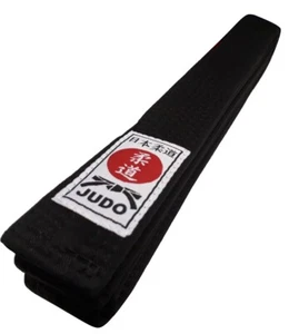 Cinturón de judo cinturón de budo cinturón de judo negro con etiqueta de judo para judoca - Imagen 1 de 7