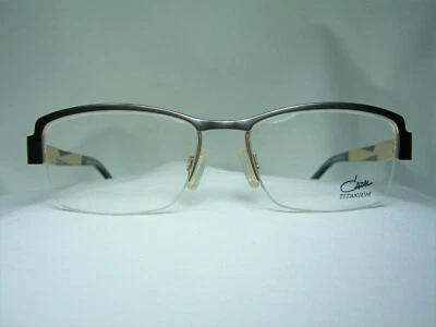 Gafas Cazal, Titanio, media llanta, monturas, cuadradas, ovaladas, chapadas en oro, vintage Foto 1 de 4