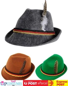 Adult Bavarian Beer Hat Oktoberfest German Octoberfest Costume Accessory - Picture 1 of 5
