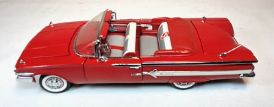 Franklin Mint 1960 Red Chevrolet Impala Convertible  1:24 Diecast w/Paperwork - Image 1 of 4