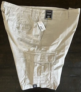 Roundtree & Yorke Herren Cargoshorts Stein Baumwolle Größe 42 UVP $ 49,50 Neu mit Etikett - Bild 1 von 3