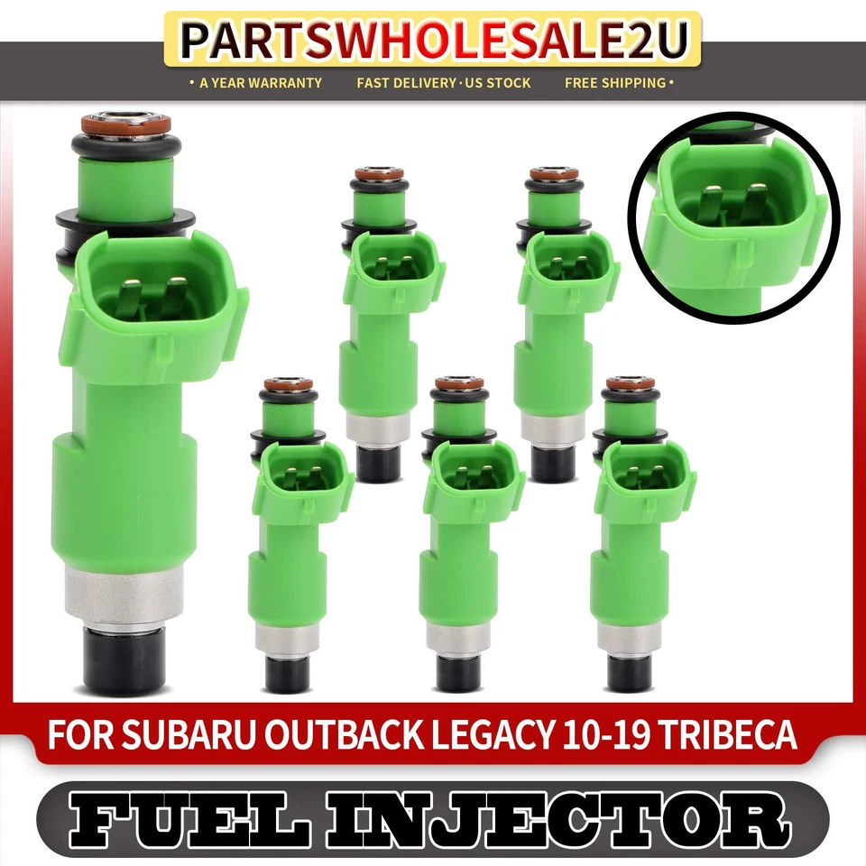 6 peças novo injetor de combustível para Subaru Outback Legacy 2010-2019 Tribeca 08-14 H6 3.6L - Imagem 1 de 4