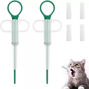 Pack of 2 Pet Pill Popper Giver Gun Cat Dog Tablet Capsule Piller Dispenser Syri - Picture 1 of 6