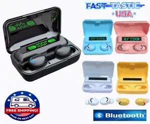 Bluetooth Wireless Earbuds Android Apple Iphone Waterproof Earphones FREE SHIP - Picture 1 of 12