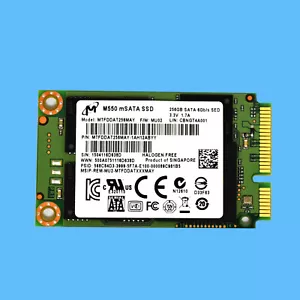Micron M550 MTFDDAT256MAY 256GB SATA III mSATA Internal SSD Drive NEW w/warranty - Picture 1 of 4