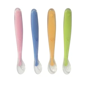 4 Pcs Babylöffel Aus Silikon Neugeboren Sicherheitsfütterungslöffel - Bild 1 von 11